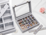 Cutie de bijuterii organizator display suede