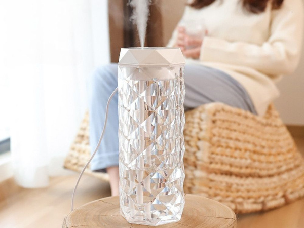 Umidificator difuzor de aer aromaterapie ceață usb rgb cristal