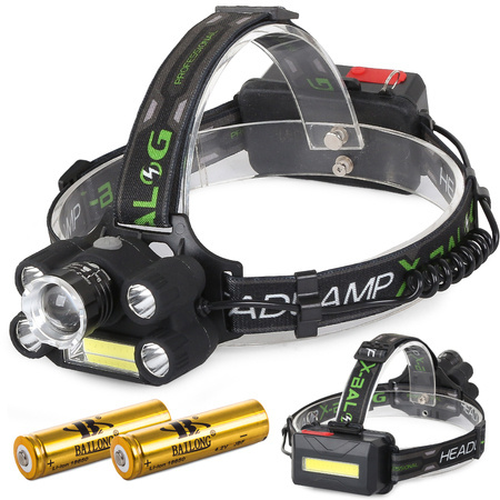 Bailong head torch 5x led + cob cree xm-l3-u3