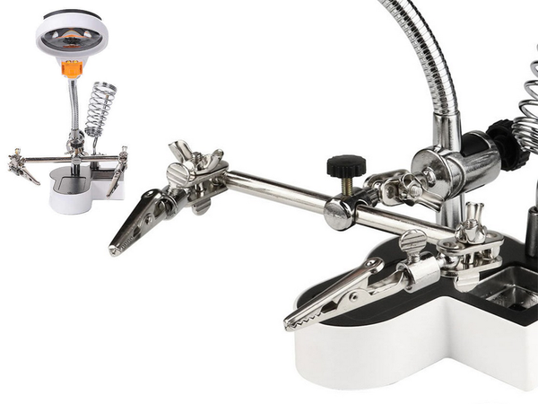 Dritte hand löten kit lupe glashalter geführt