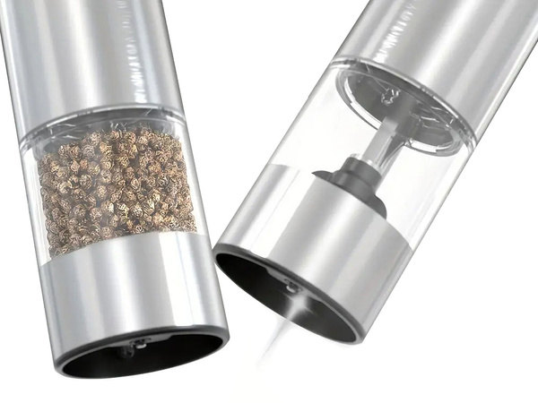 Electric salt and pepper grinder with adjustable coarseness control
