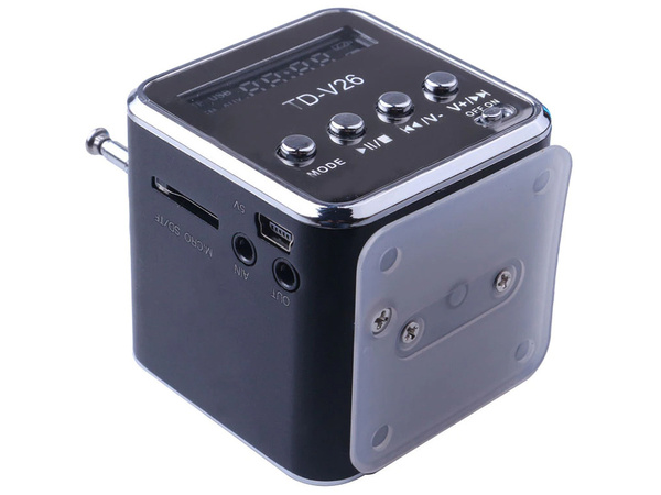Altavoz inalámbrico portátil mini radio fm led bluetooth móvil microsd