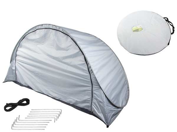 Plážový stan uv ochrana samorozkládací zahradní šedý velký