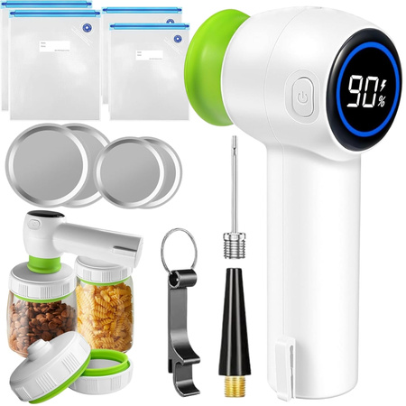 Food vacuum pump for vacuum bags jars electric + bags