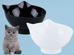 Comedero doble para perro gato comedero de plástico 2x400ml