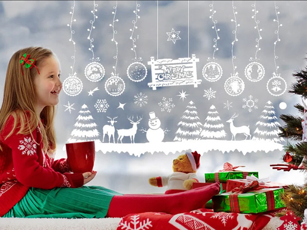Weihnachten fensteraufkleber weihnachtsbäume