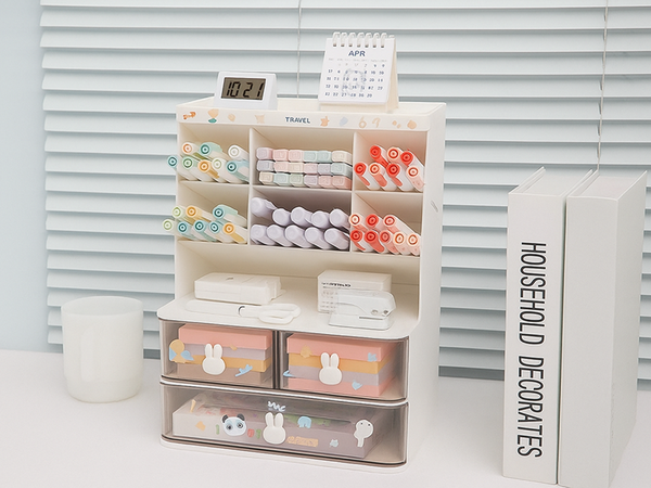 Armoire à outils organiseur de bureau étagères pour cosmétiques petits objets tiroirs