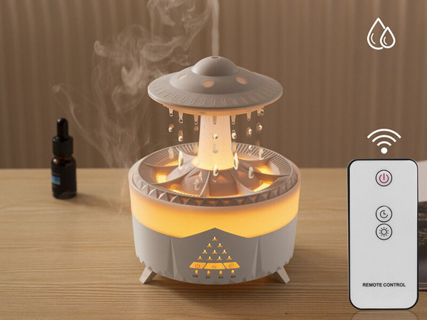 Zvlhčovač vzduchu, difúzor vône, led lampa v tvare ufo s diaľkovým ovládaním