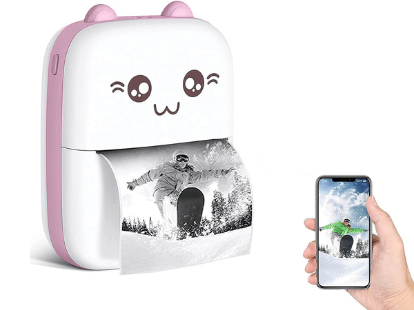 Mini bezvadu termiskā printere pārnešamais drukātājs fotogrāfijām un piezīmēm