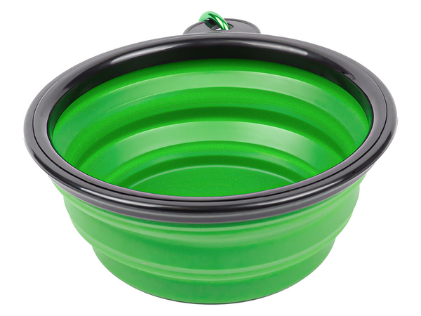 Миска силиконовая для собак складная туристическая карабинер 400 мл