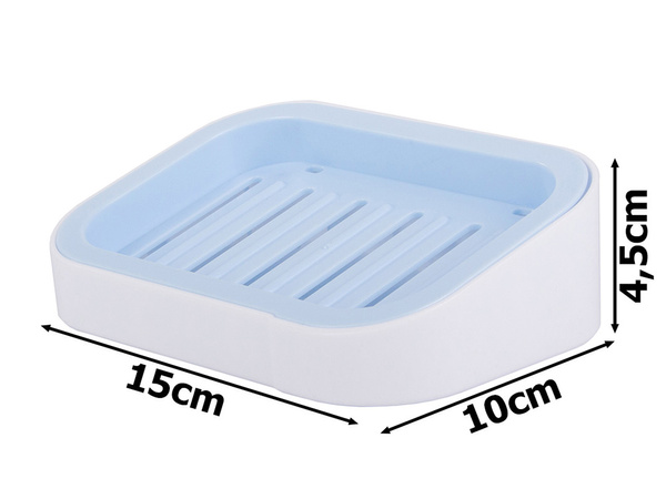 Wall mounted soap dish 2 hooks