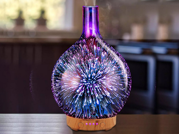 Zvlhčovač vzduchu aromaterapie aroma difuzér noční světlo rgb 3d