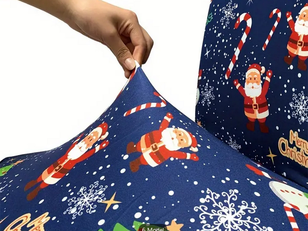 Karácsonyi székhuzat dekoratív univerzális gumiszalag michael