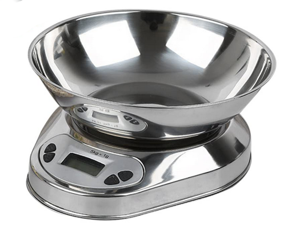 Elektronická kuchynská váha s digitálnymi presnými kovovými váhami 5kg/1g