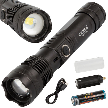 Lanternă tactică militară zoom coba xhp50 usb