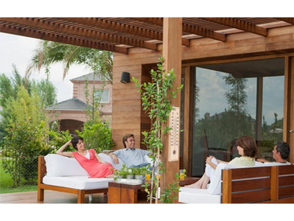 Lesena hiša termometer na prostem notranji