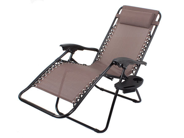 Folding beach chair zero gravity 2in1 touristic chair