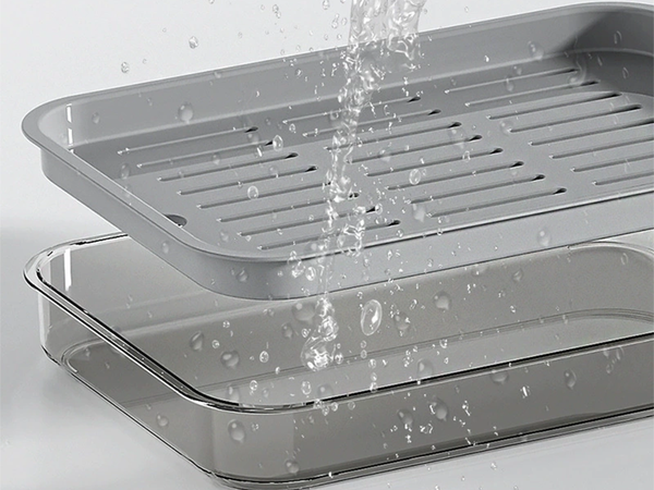 Divslāņu virtuves trauks trauku žāvētājs dārzniecībai augļi plastikāts