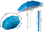 Velks xxl balkons plair parasols ar uv filtru 210 cm salokāmais