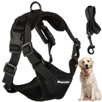 Harness pressureless dog walking harness handle light soft strong buckle xl