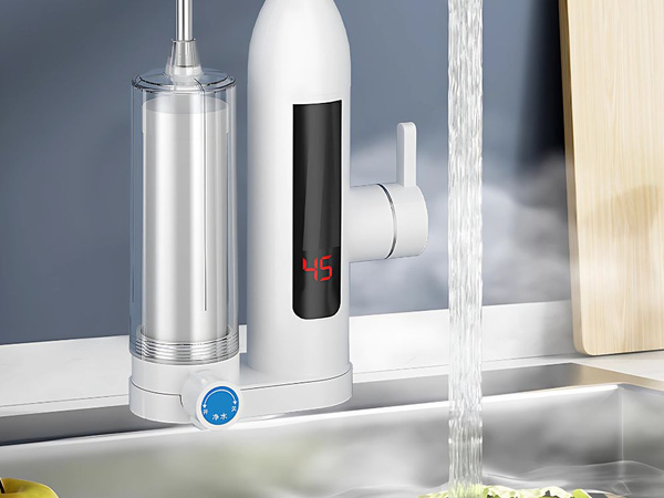 Instantaneous water heater 3000w with filter tap lcd kitchen faucet