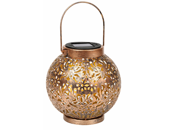 DECORATIVE SOLAR LANTERN LED SOLAR LANTERN GOLD COPPER HANGING