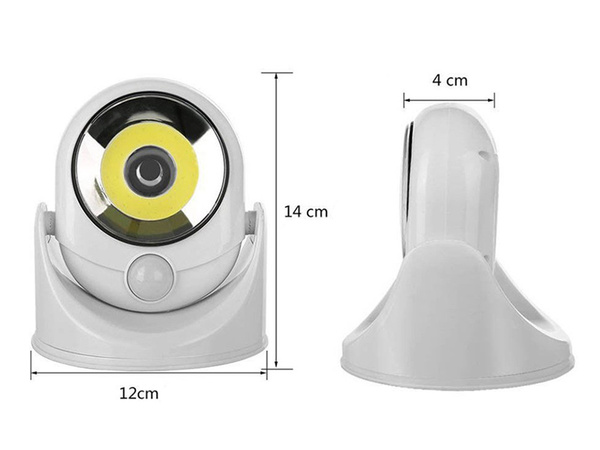 Led cob 360 baterie lampa s detektorem pohybu