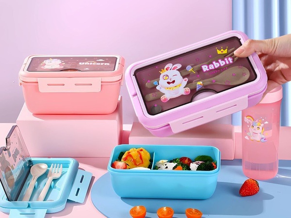 Lunchbox frühstücksbehälter lunch-besteck mit flaschen-set