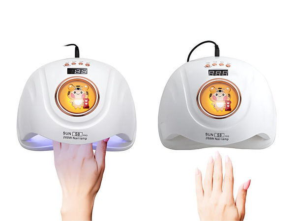Uv led nail lamp for hybrid gels 268w 57 diode powerful dual led