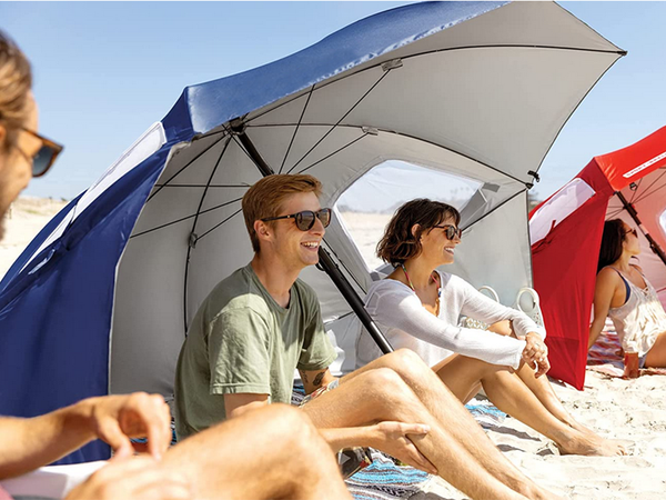 Sombrilla de playa pantalla plegable carpa de jardín 2en1 xxl grande con filtro uv