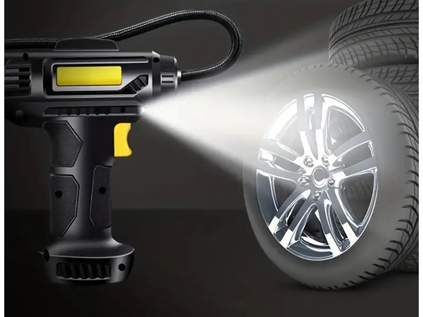 Autó kompresszor kerék felfúvó pisztoly 12v 120w 10 bar led