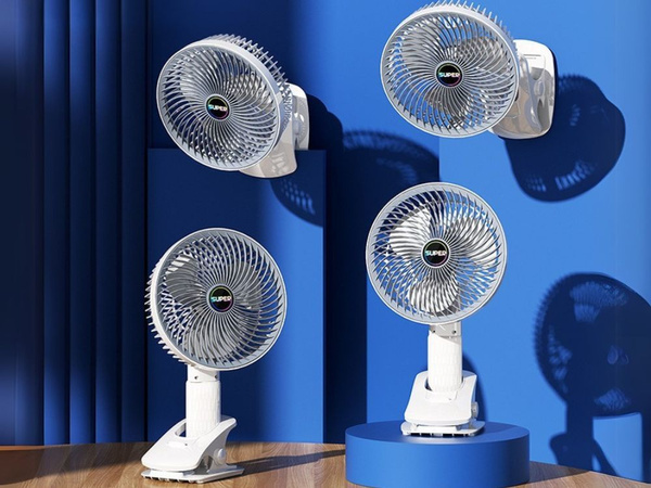 Ventilateur de bureau debout clip 3 vitesses sans fil portatif