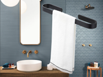 Porte-serviettes de salle de bain mural en métal
