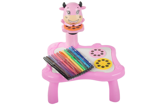 Spätný projektor kresliaci stôl biela tabuľa fixky pre deti fixky