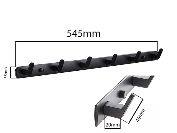 Vešiak do kúpeľne na oblečenie, uteráky do kúpeľne, kuchynská stena loft wall 54,5 cm