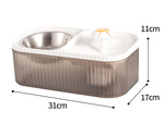 Automatic cat drinker dog water fountain filter food bowl