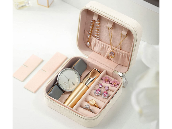 Coffret organisateur de bijoux boîte à fermeture éclair