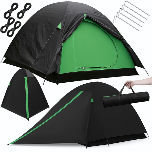 Tente de tourisme 2 personnes moustiquaire imperméable chambre à coucher de camping