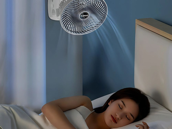 Stolový ventilátor stojaci klip 3 rýchlosti bezdrôtový ručný