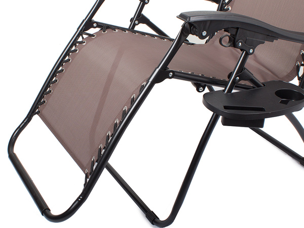 Folding beach chair zero gravity 2in1 touristic chair