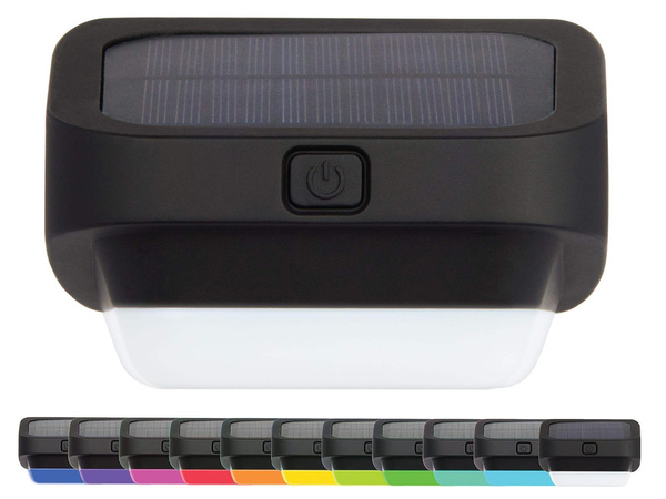 Solar garden led light rgb for stairs terrace fence dusk sensor