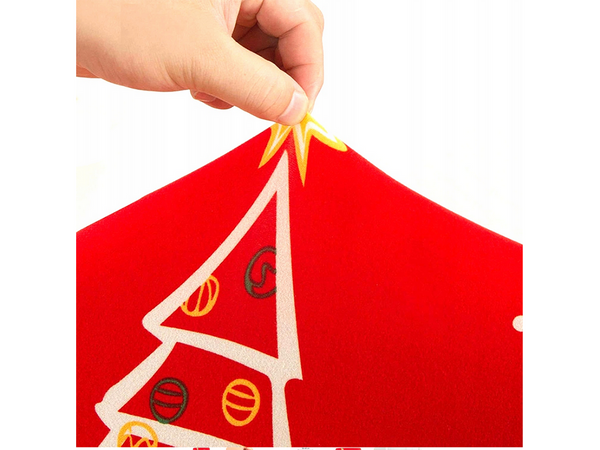 Christmas chair cover, decorative, universal, Santa Claus, with elastic band