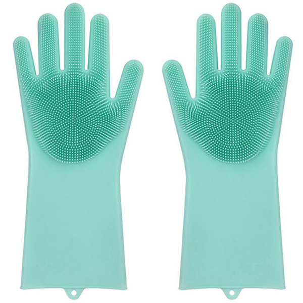 Nõudepesukindad silikoonist köögikoorijaga