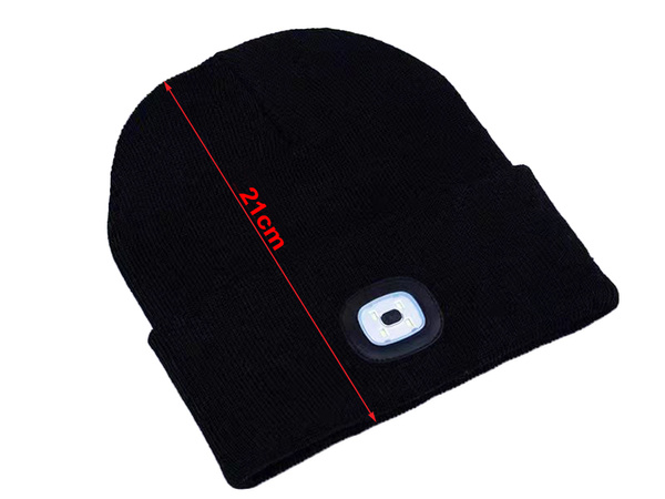 TOAMNA IARNA PĂLĂRIE CU LED TORȚĂ NEGRU USB 3 MODURI DE LUMINĂ