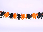 Guirnalda decorativa halloween calabaza/araña papel largo 3 metros