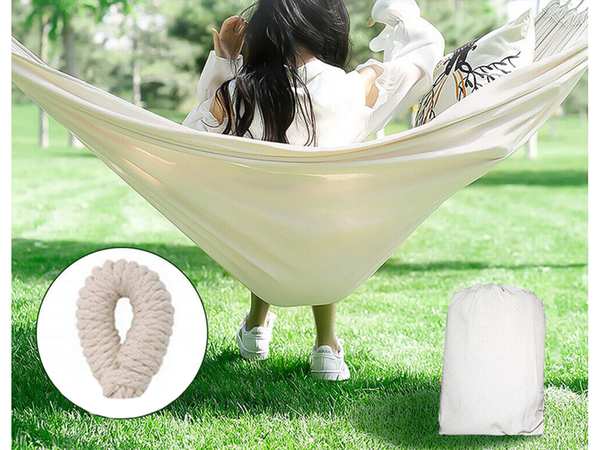 Jednoduchý materiál hammak 200x80 cover boho taška s lanom
