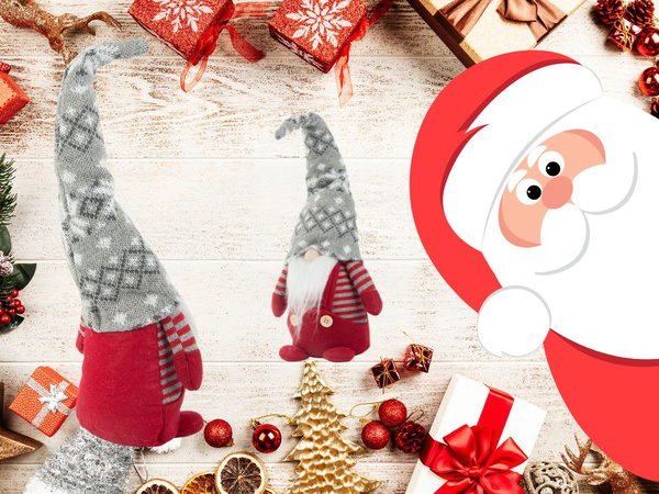 Fantasma de navidad fantasma rojo con barba de navidad 38cm suave