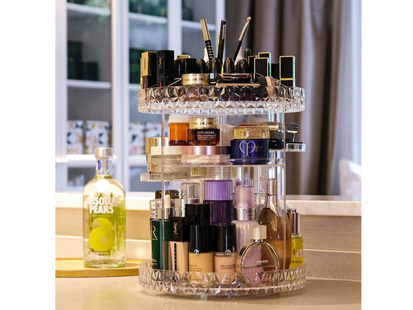 Cosmetics jewellery organiser rotatable 360