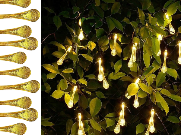 Солнечные огни сад сосульки гирлянда терраса балкон 50 привело