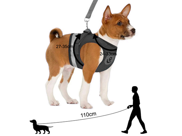Harnais de marche sans pression pour chien, chat, lapin, réflecteur doux et fort s